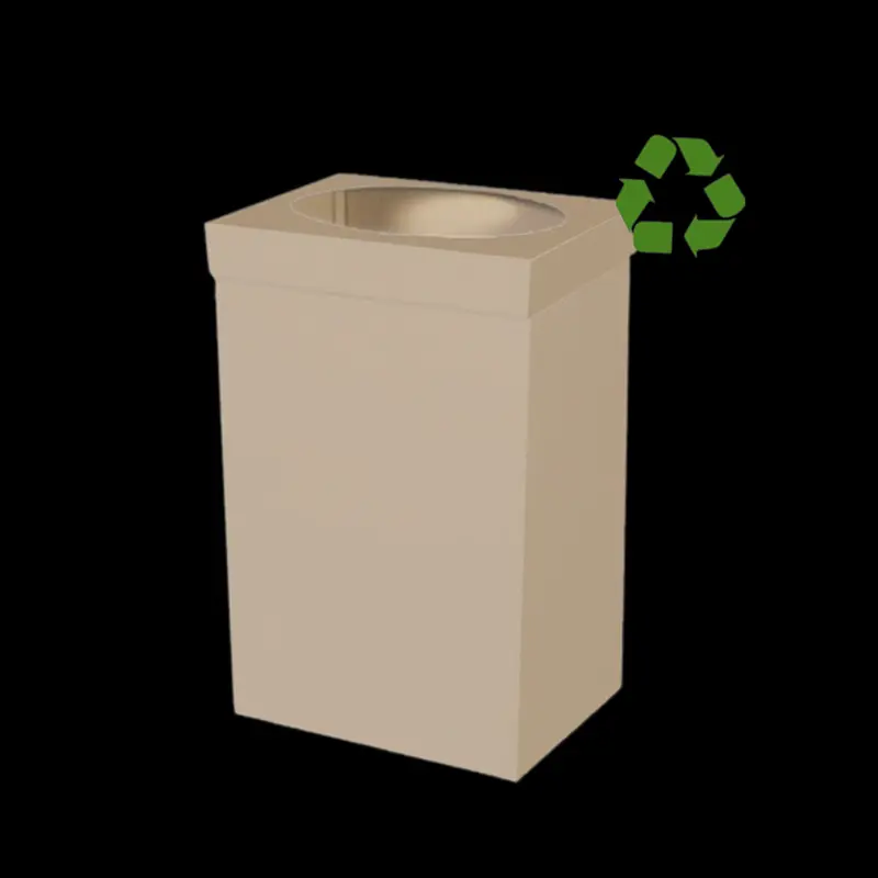 Papelera cartón reciclaje craft