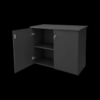 Mueble bajo Negro back