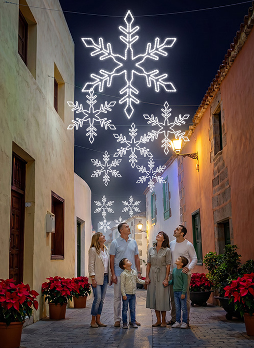 Copo de nieve LED 180 cm