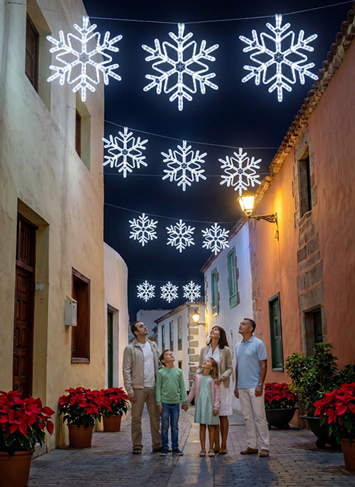 Copo de nieve LED 65 cm