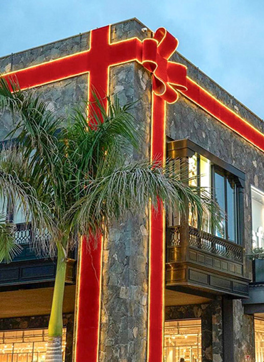 Lazo Navidad en Fachada