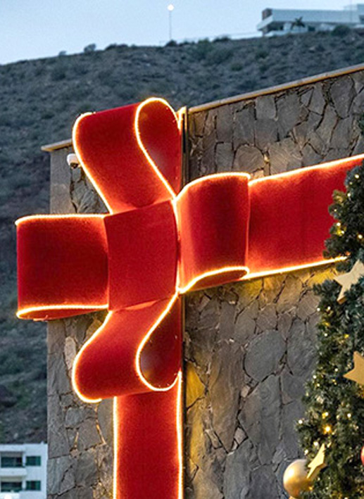 Lazo Navidad en Fachada