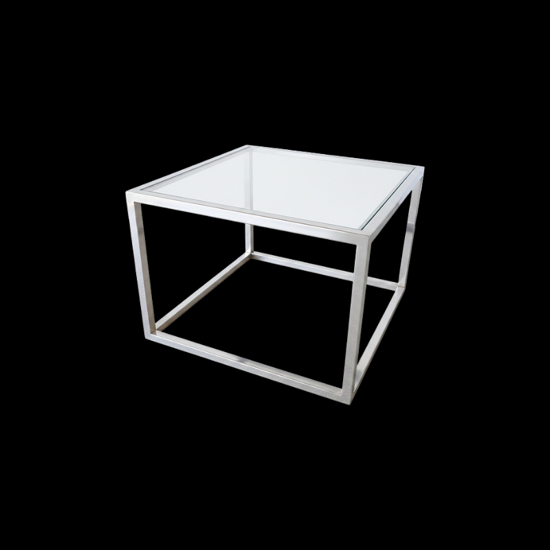 Mesa Baja Acero y Cristal